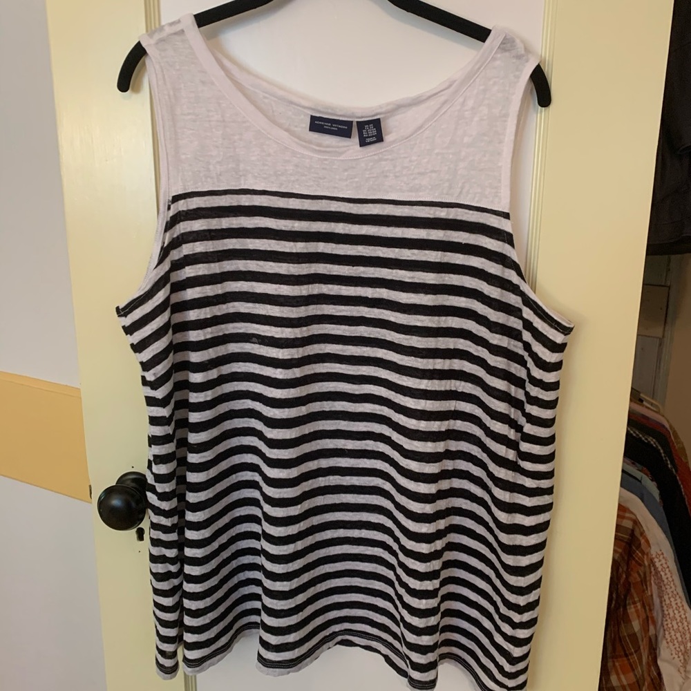 Adrienne Vittadini Linen Tank 2X